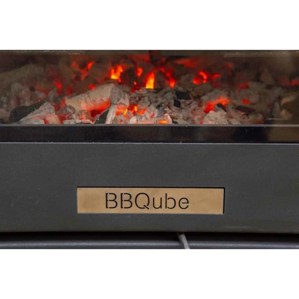 BBQube HeatQube firebox and logo