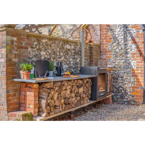 BBQube Outdoor Grill and Heater Brick Kitchen