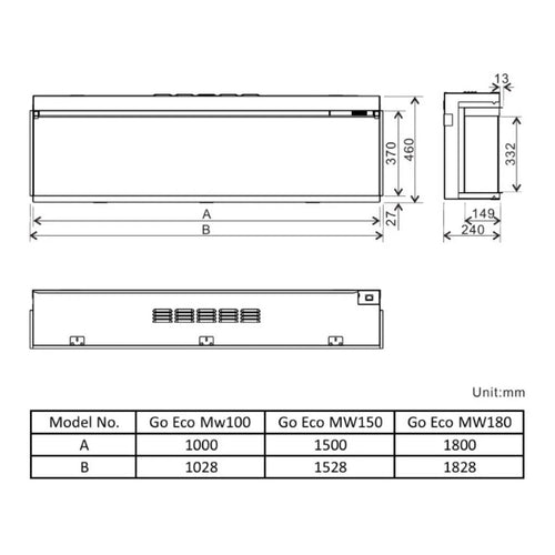 Charlton & Jenrick Go Eco MW 150 Dimensions - Instyora