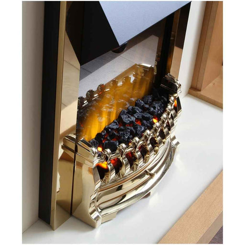 Dimplex Balmoral Ecolite brass fire detail Instyora