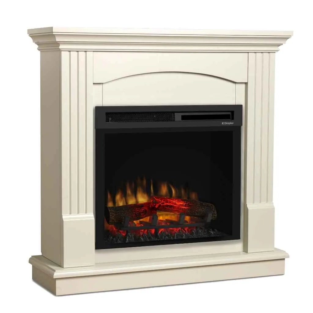 Dimplex Chadwick Optiflame cream electric suite angled view Instyora