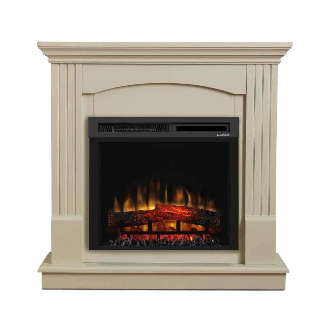 Dimplex Chadwick Optiflame cream electric suite front view Instyora