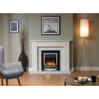 Dimplex Kingsley Deluxe chrome electric fire side view Instyora