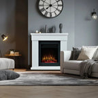 Dimplex Portland 23 Optiflame fireplace dark room setting Instyora