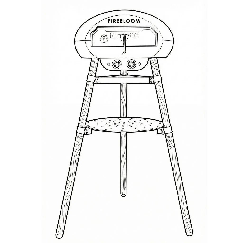 Firebloom Outdoor EP02 Pizza Oven Technical Drawing