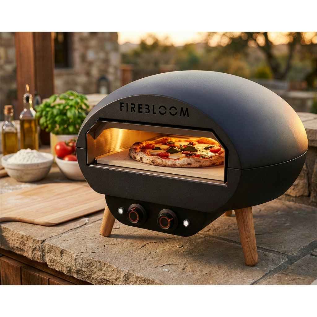 Firebloom Outdoor EP03 Pizza Oven Cooking Pizza