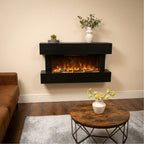 Focal Point-Ashford Suite -Black/White - Electric Wall Hung / Mounted