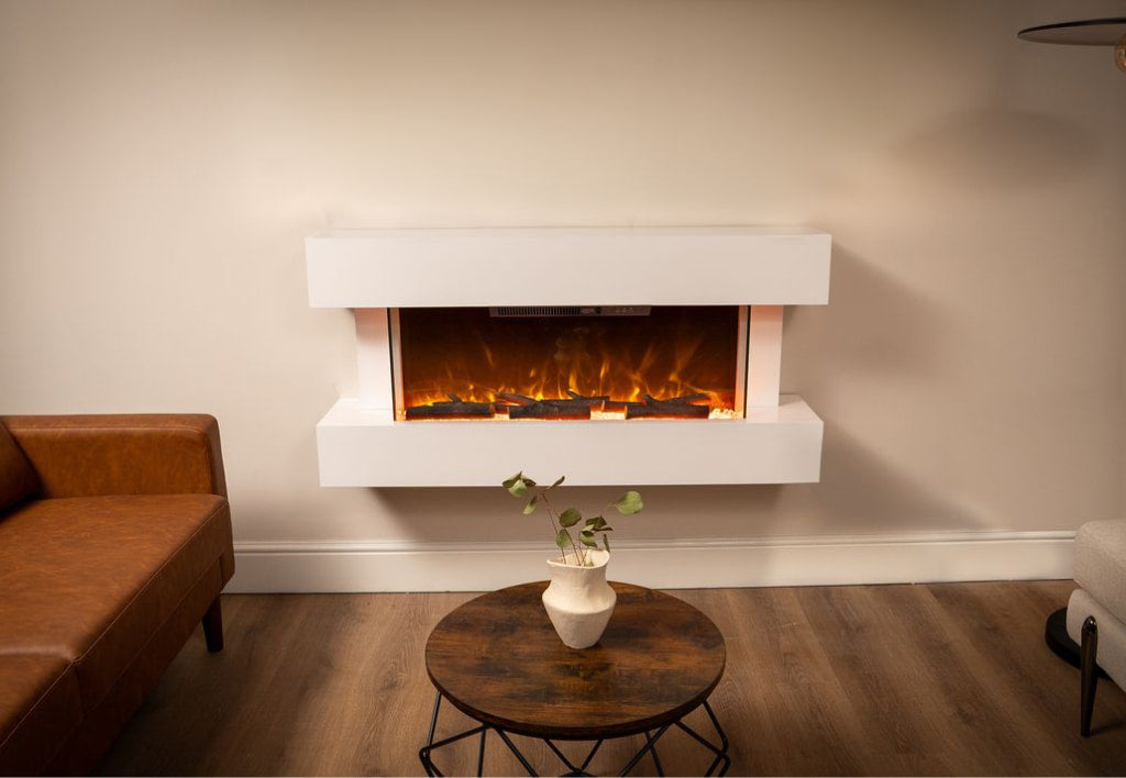 Focal Point-Ashford Suite -Black/White - Electric Wall Hung / Mounted