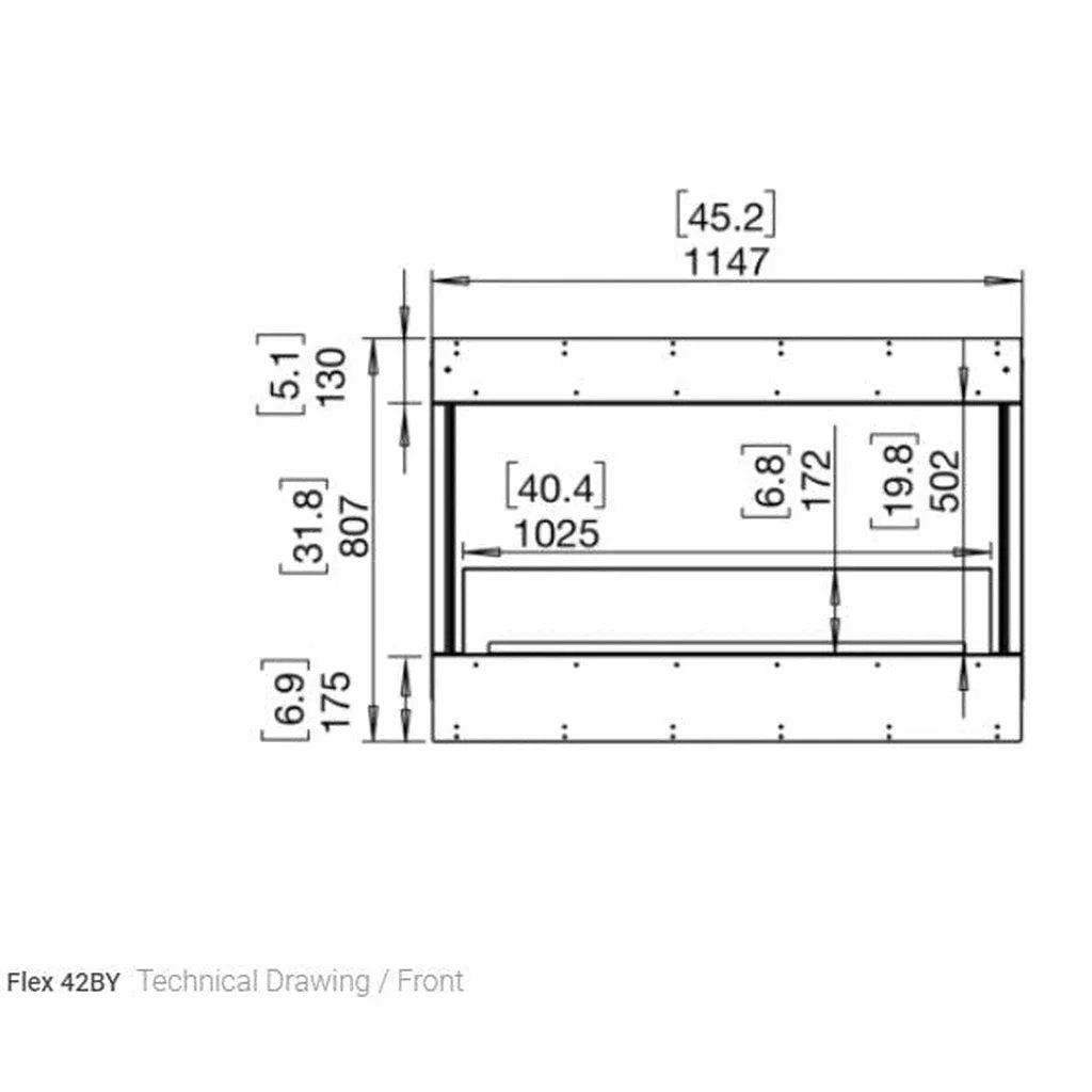 EcoSmart Fire Flex 42 Bioethanol Fireplace Insert - Single Room