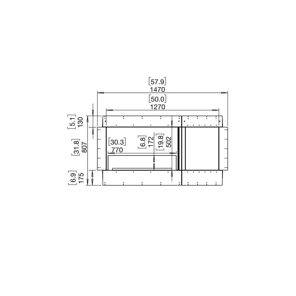 EcoSmart Fire Flex 50 Fireplace Insert - Single Room