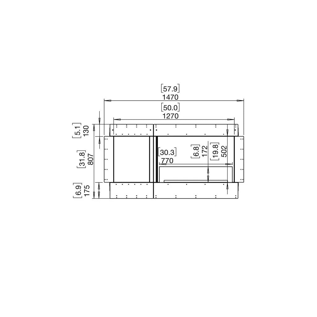 EcoSmart Fire Flex 50 Fireplace Insert - Single Room