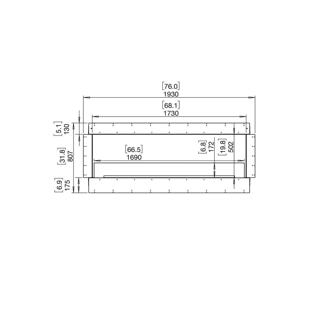 EcoSmart Fire Flex 68 Bioethanol Fireplace Insert - Single Room