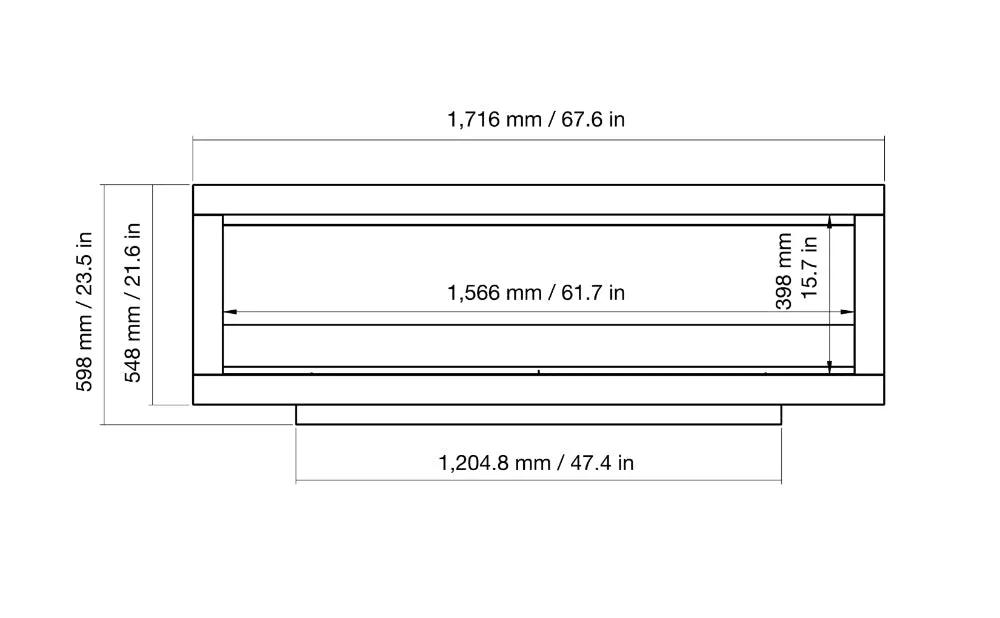 EcoSmart Fire - Frame 1500SS - Single Sided Fireplace Insert