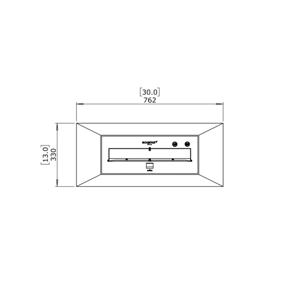 EcoSmart Fire Grate 30 - Bioethanol Fireplace Grate