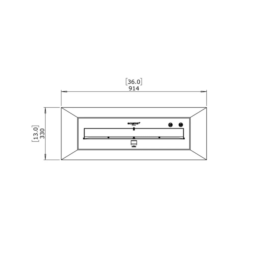 EcoSmart Fire Grate 36 - Bioethanol Fireplace Grate