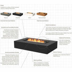 EcoSmart Fire Wharf 65 Bioethanol Fire Pit Table