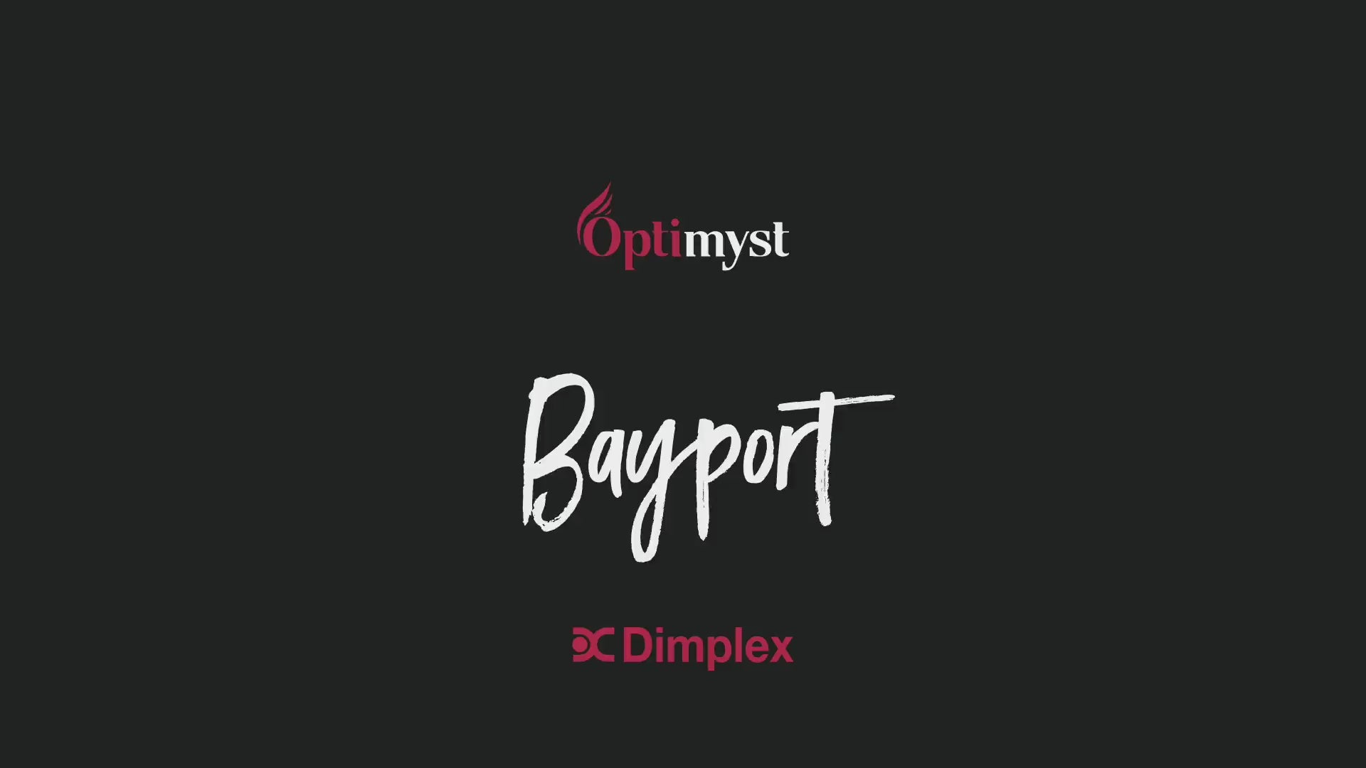 Dimplex Bayport Optimyst electric stove video room setting Instyora
